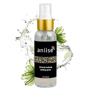 ANIISE Mineral Makeup Setting Spray Long Lasting, Hydrating & Dewy Finish All Skin Types Paraben-Free, Cruelty-Free Face Mist to Lock in Makeup Made in USA 4oz
