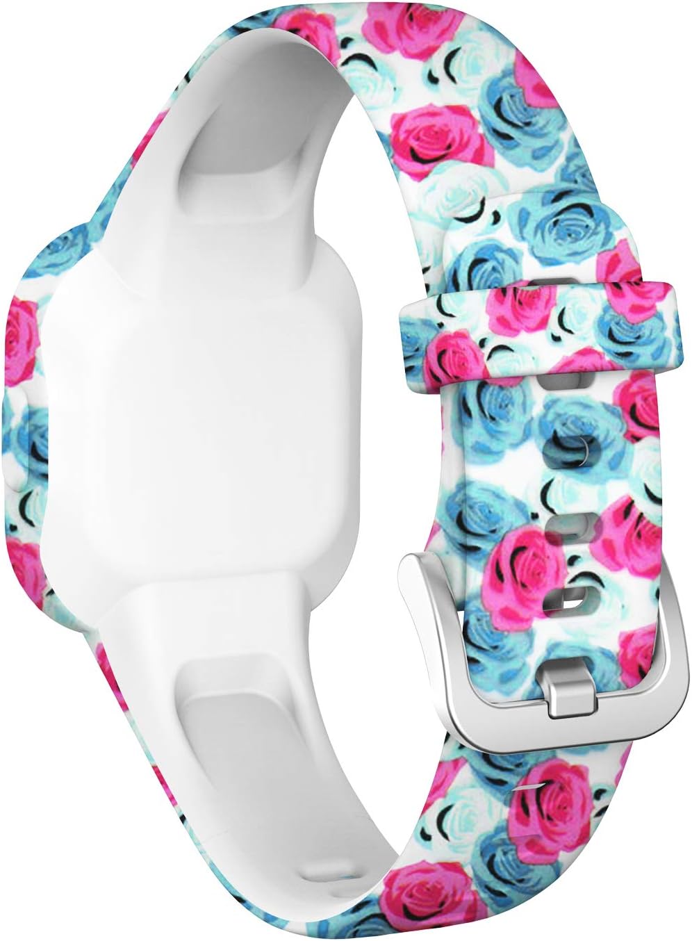 Bands Compatible with Garmin Vivofit jr. 3 Fitness Tracker for Kids Band Replacement Sports Wristbands Adjustable Colorful Pattern Silicone Strap for vivofit jr 3 Children Boys Girls (Rose Floral)