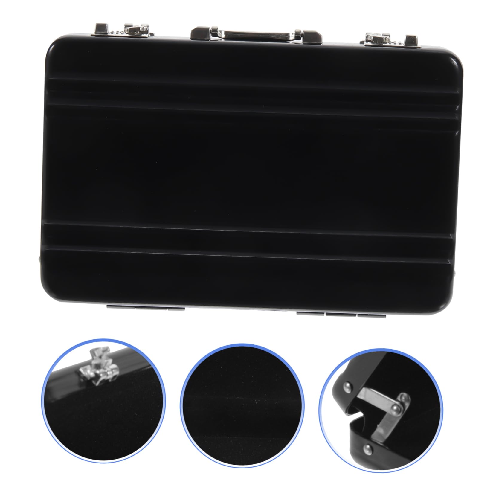 NUOBESTY 4 Piezas caso de la tarjeta de negocio tarjetero tarjetas visita tarjetero para tarjetas de visita mini containers tarjeta de crédito carteras para hombre tarjetas flash Metal mesa