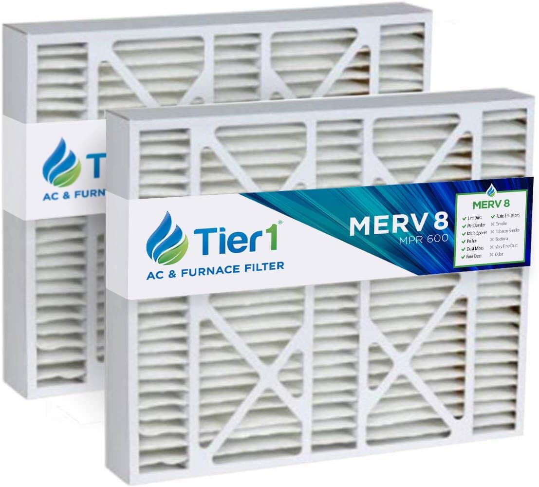 Tier1 19x20x4-1/4 Merv 8 Replacement for Day & Night Air Filter 2 Pack (Actual Size: 19 1/8" x 19 7/8" x 4 1/4")