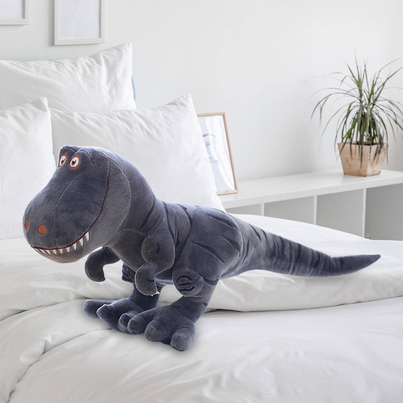 Cuscino di Peluche a Forma di Dinosauro, Figura Decorativa con Facciale, Cuscino di Peluche a Forma di Dinosauro per Auto, 100 CM