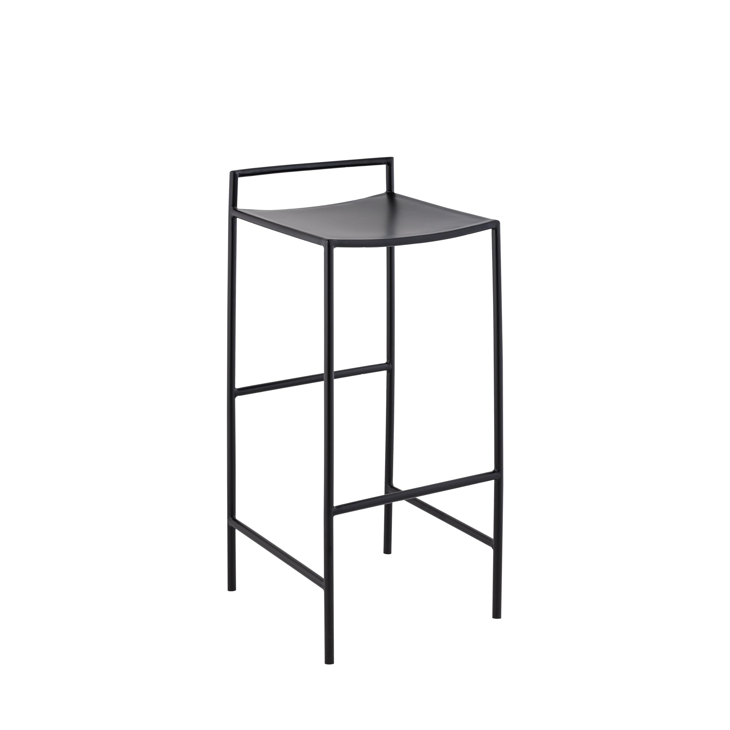 JONATHAN Y BSL1004A Svelte 30" Coastal Contemporary Iron Saddle-Seat Low-Back Bar Stool with Foot Rest for Home, Kitchen, Dining Room, Workspaces,