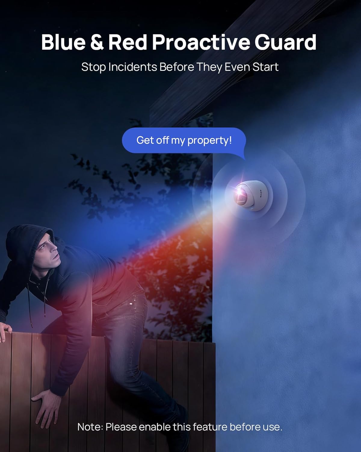 ANNKE C500 2Pcs 5MP IP Security Camera, Red and Blue Light Alarm, Color Night Vision, 2-Way Audio, Outdoor PoE Camera with H.265+, 120dB WDR, 3D DNR, Support Up to 512GB Micro SD, IP67, Remote Access