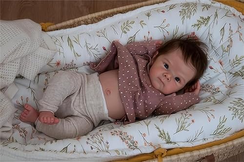 Miniatura 4 de Anano Muñecas de bebé Reborn realistas realistas de silicona para niñas de cuerpo completo de 18 pulgadas, muñeca Reborn de silicona con ojos