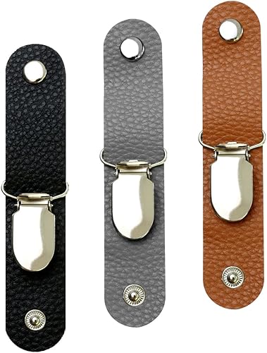 Miniatura 7 de Clip de sombrero para viajes, clip para sombrero para viajes en bolsa, clip de sombrero de cuero sintético, clip multifuncional para sombrero de