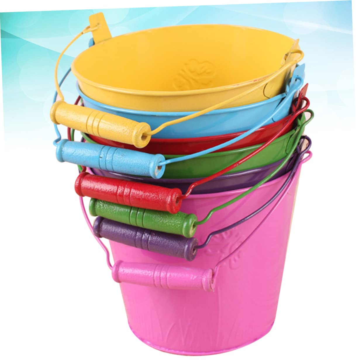 ERINGOGO 6 Pièces Seau De Seau à Sable Jouets De Plage Petit Seau De Plage Mini Seaux De Plage Seaux De Sable De Sable Seaux Seaux Toys De Sable De Plage Jouets De Sable