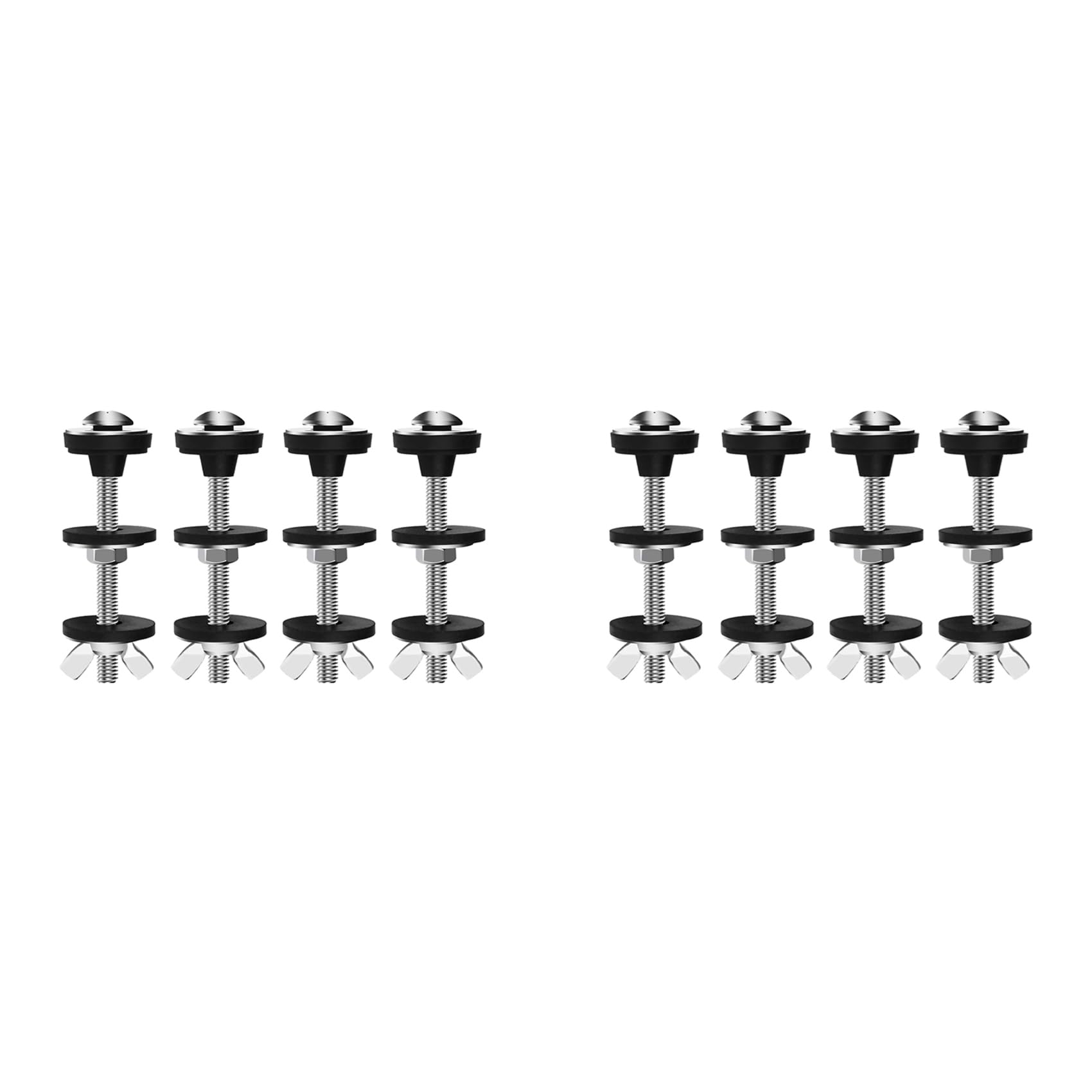 Hndhbfgrt 8PCS Universal Toilet Tank to Bowl Bolts Kit, Heavy Duty, Waterproof Stainless Steel with Extra Long Nut
