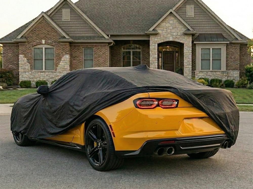 CarsCover Custom Fit Car Cover for 2010-2024 Chevy Camaro Coupe & Convertible Xtrashield Black Covers