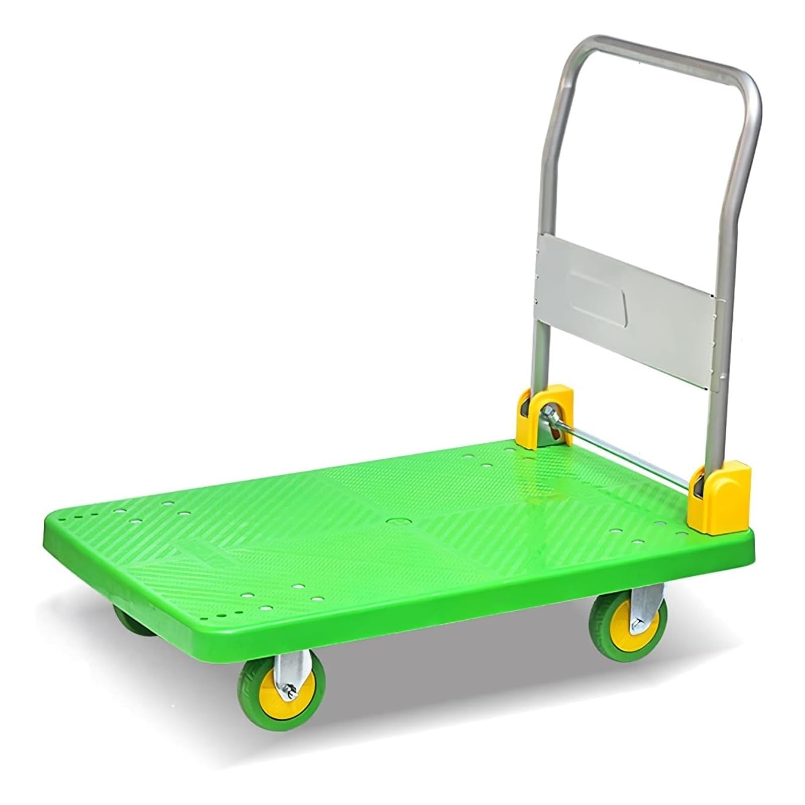 Carretilla Carro de Empuje Plano Dolly Carro de Cama Plana Plegable Carro de Plataforma Camión con 4 Ruedas Plegable Movimiento y Carga