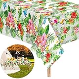 Este mantel hawaiano Luau es ideal para la decoración de fiestas de verano, piscina tropical, playa, fiesta luau, temática hawaiana, cumpleaños, boda, baby shower, fiesta de té.