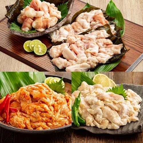 北海道紋別市 ホルモン 食べ比べ 1kg(昆布締め牛・塩豚・やみつき豚(味噌ダレ赤ダレ ) 北海道紋別市