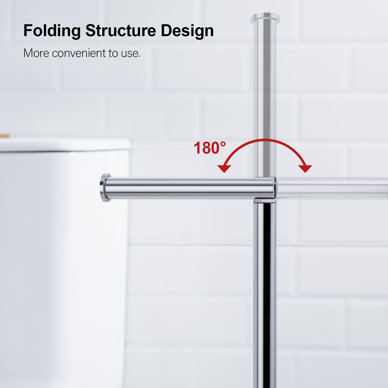 BAGNOLUX Bathroom Toilet Paper Holder Stand with Reserve, SUS304 Stainless Steel Rustproof Pedestal Tissue Roll Holder Heavy Duty, Polished Chrome — Amazon image 4