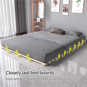 Fold Rollable Hard Bed Board,Wood Roll-Type Slatted Bed,Portable Folding Bed Board,Solid Wood Futon Frame,Suitable for Bedroom,Living Room