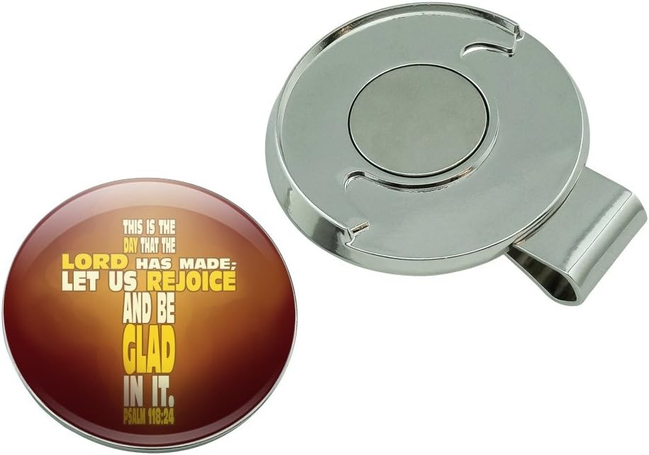 review GRAPHICS & MORE This is Day Lord Made Bible Cross Psalm Golf Hat Clip with Magnetic Ball Marker