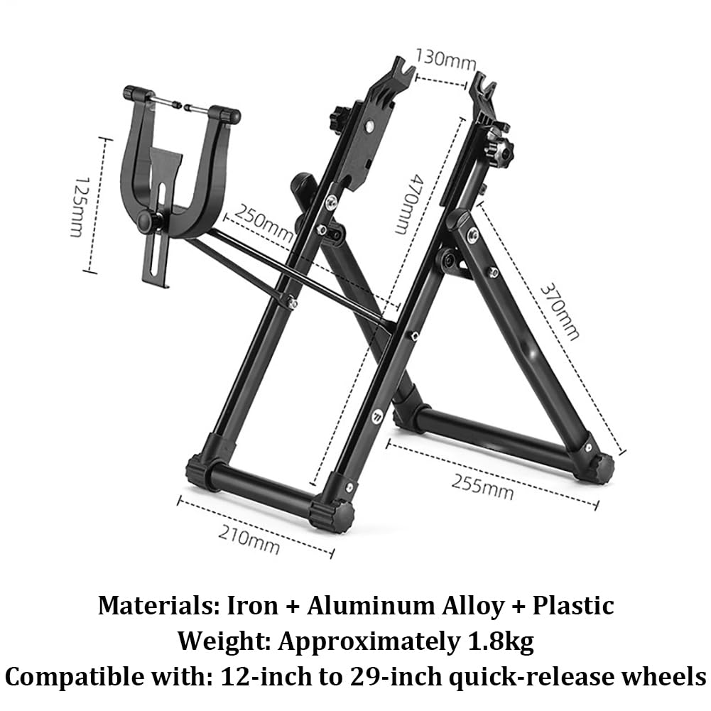Soporte para Equilibrado De Ruedas Y Reparación De Llantas, Soporte De Alineación De Ruedas De Bicicleta, Adecuado para Ruedas De 12 A 29 Pulgadas