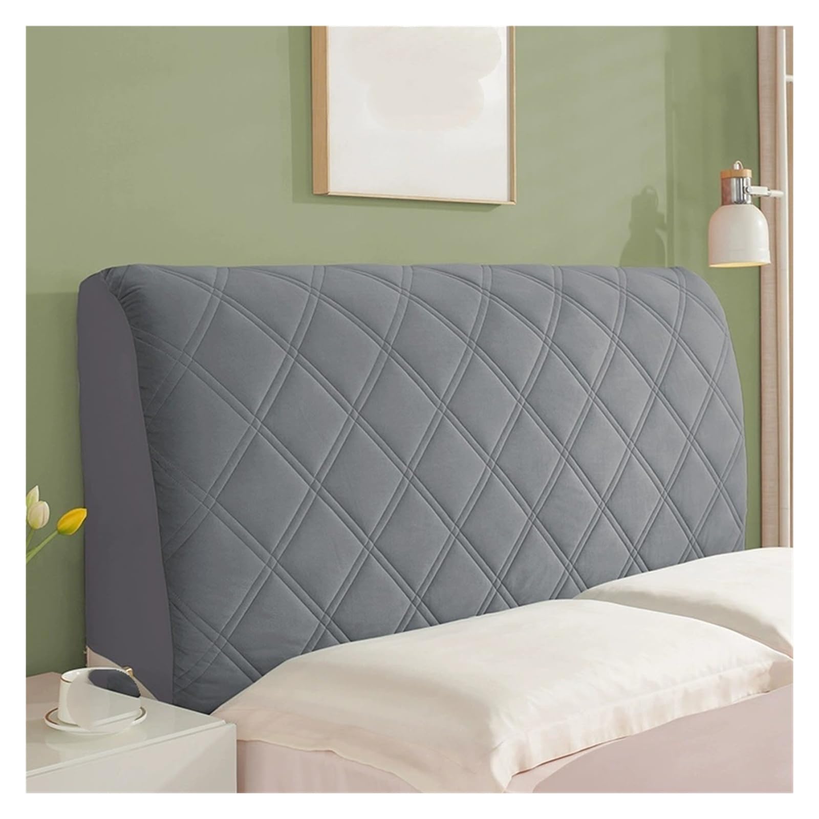 ECPGPMDLDT Stretch Bed Headboard Bed Head Cover Slipcover Backrest Cover Headboards Beds Cover Protective Universal Dustproof(Large,160CM)