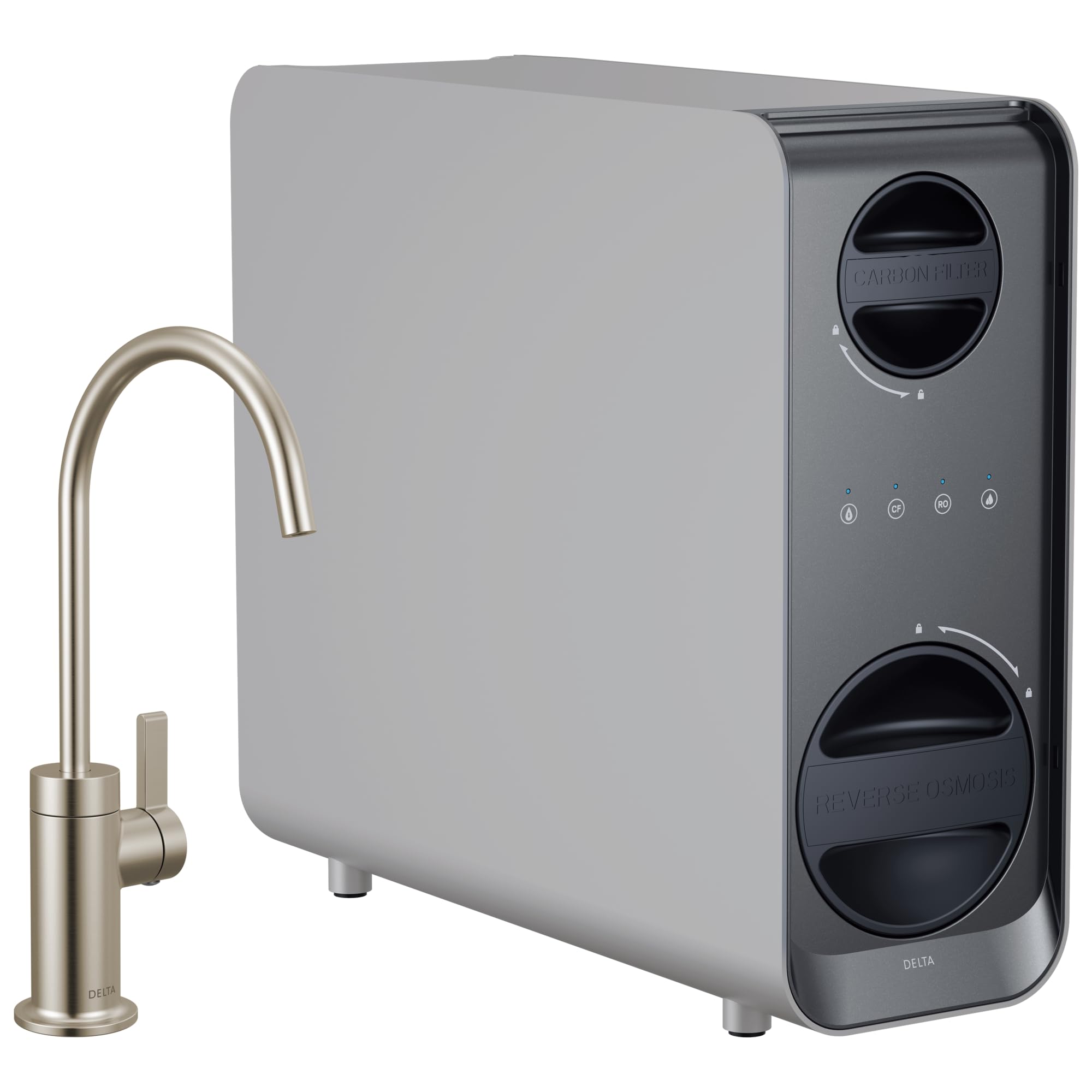Delta Faucet Clarifi Under Sink Reverse Osmosis Water Filter System with Brushed Nickel Contemporary Beverage Dispenser Faucet