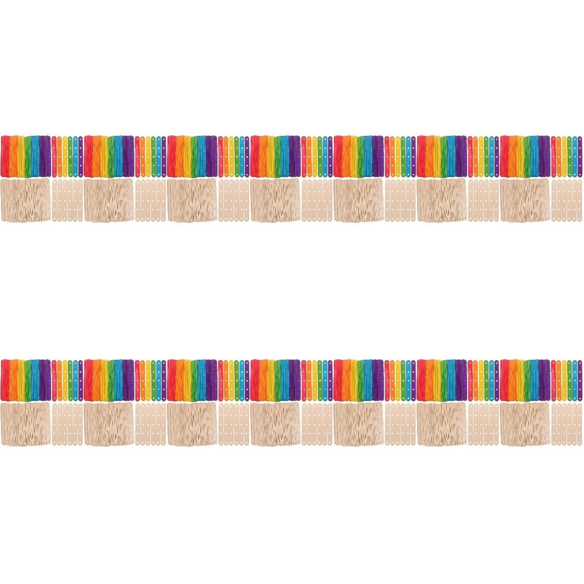 Operitacx 1400 Piezas palos de madera para manualidades etiquetas de juguete palitos de helado bastones de madera baston madera palos artesanales de madera DIY Palos de madera de bricolaje