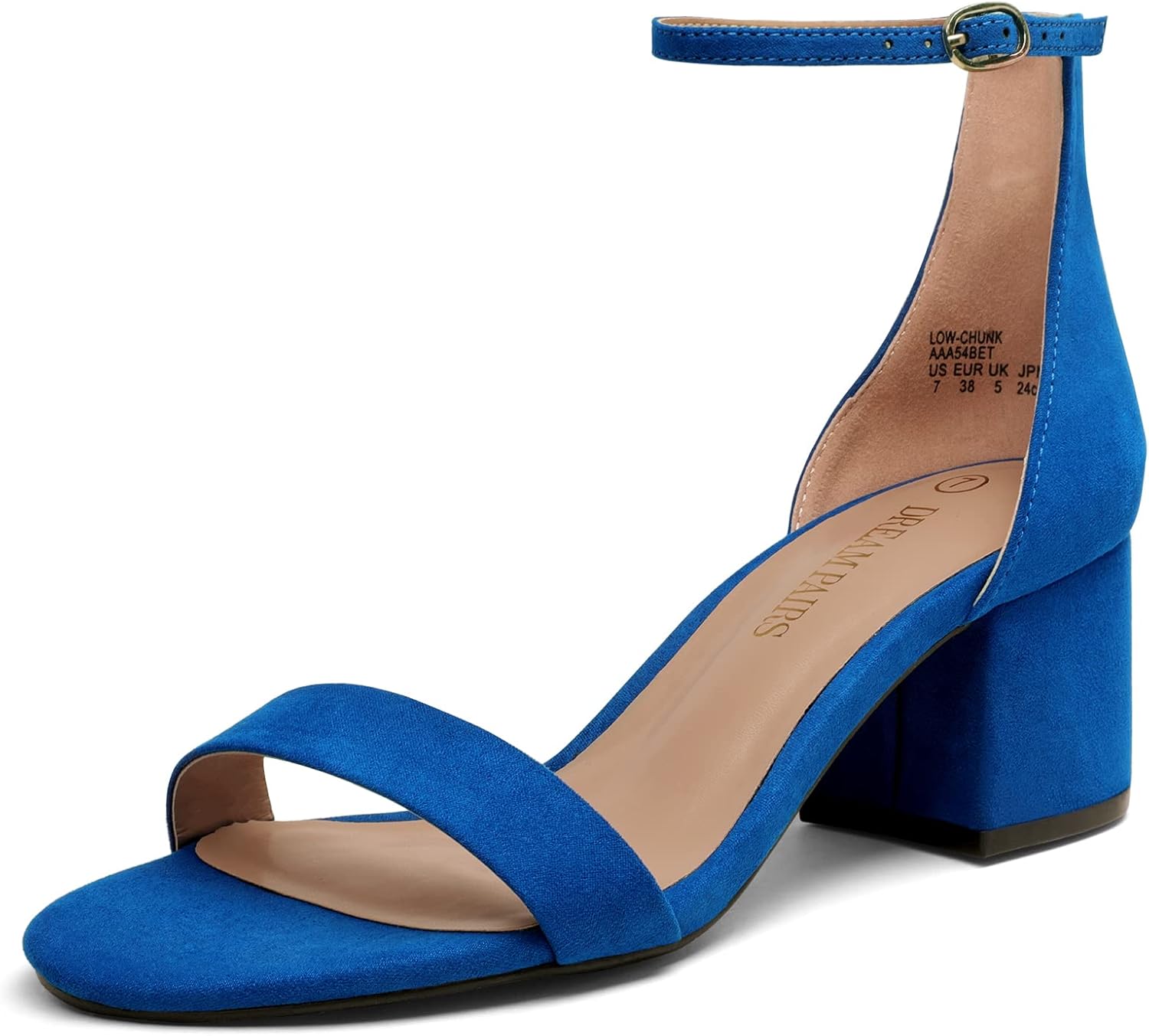 DREAM PAIRS Sandalias de tacón bajo y ancho bajo para mujer