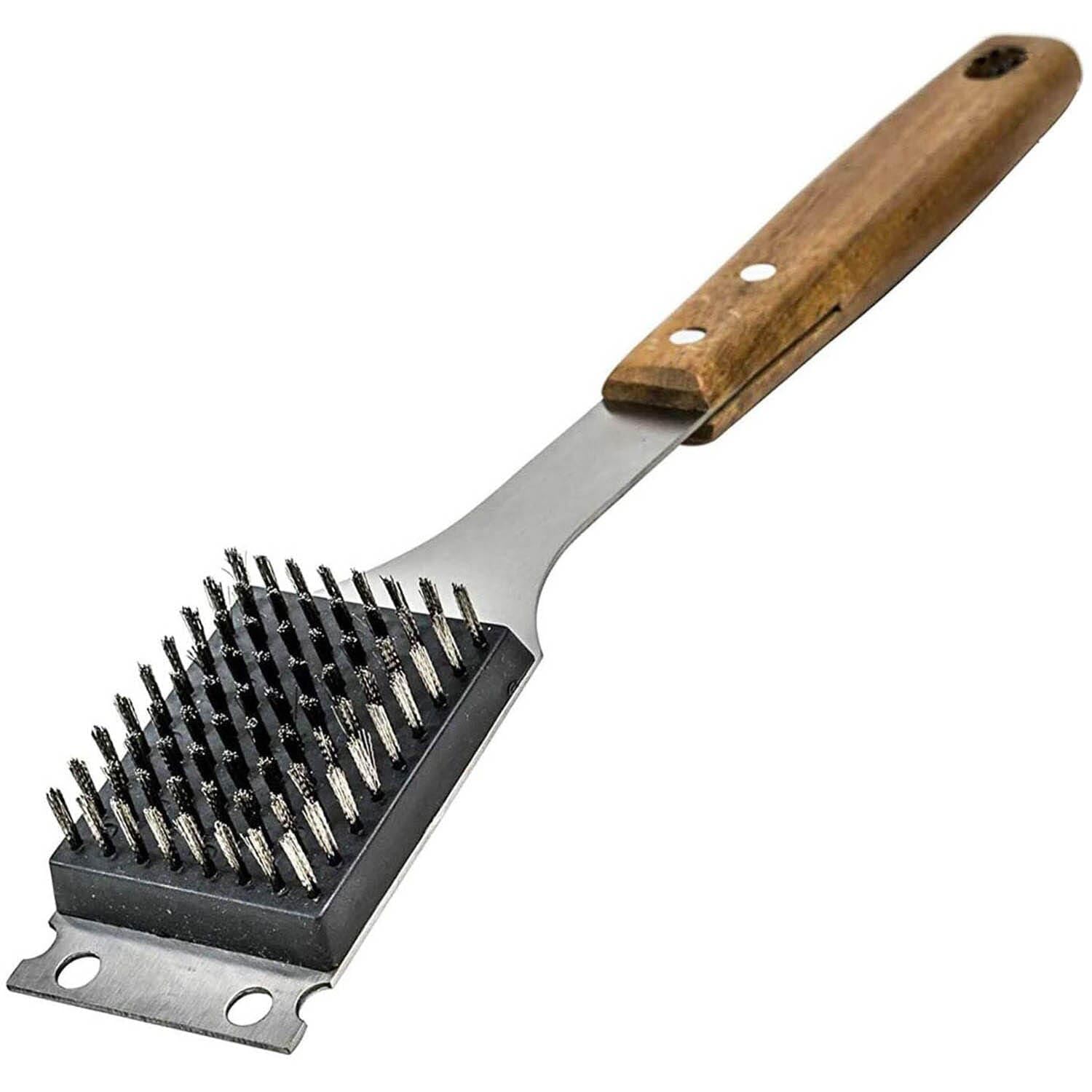 Grill Parts For Less Barbecue Grill Scraper & Brush with No-Scratch Stainless Steel Bristles
