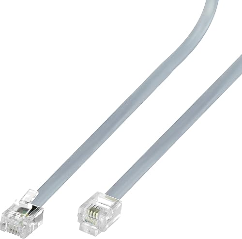 Miniatura 7 de Conext Link Cable de extensión de teléfono modular RJ11 6P4C Cable de línea de cable de teléfono (100 pies, negro) (33222)