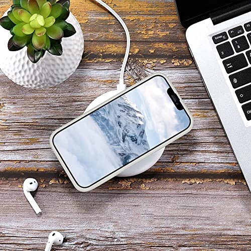 Image of MIDOS Back Cover Compatible with iPhone 14 Pro Max Case Liquid Silicone Full Protection Shock Proof Back Cover for iPhone 14 Pro Max (2022) 6.7 inch (White)