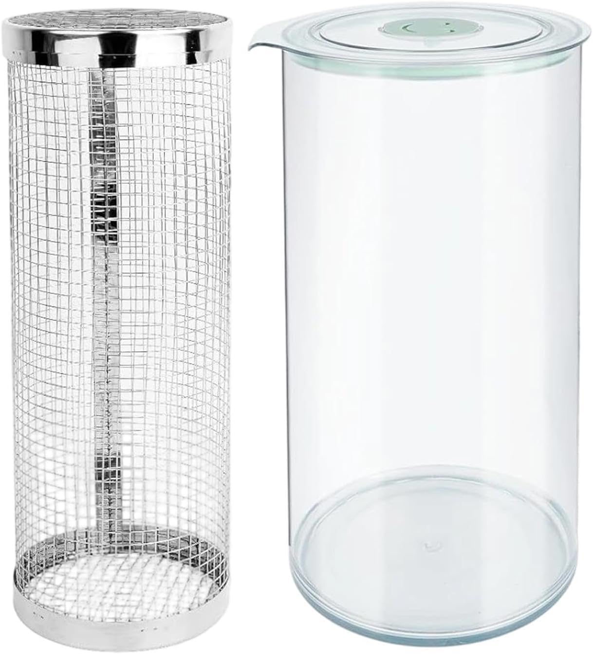 Breader Bowl Shaker for Frying 360 Degree Clear Dispenser Roller