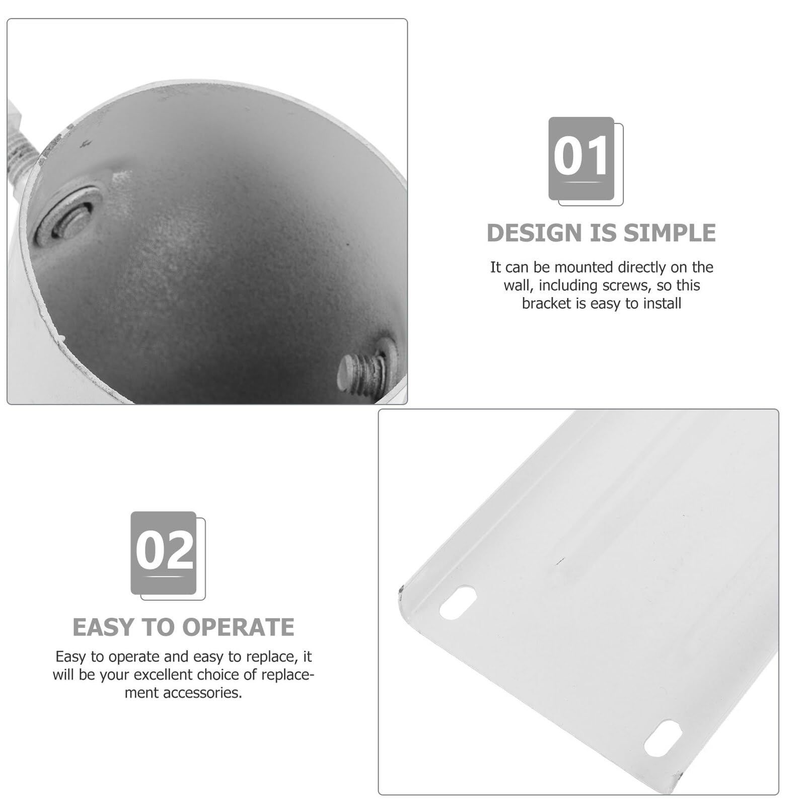 ifundom Soporte Ajustable para Panel Solar Exterior Montaje Resistente para Luces Solares Estructura Metálica Duradera para Placas Solares de Kit con Tornillos para Farolas y Alumbrado