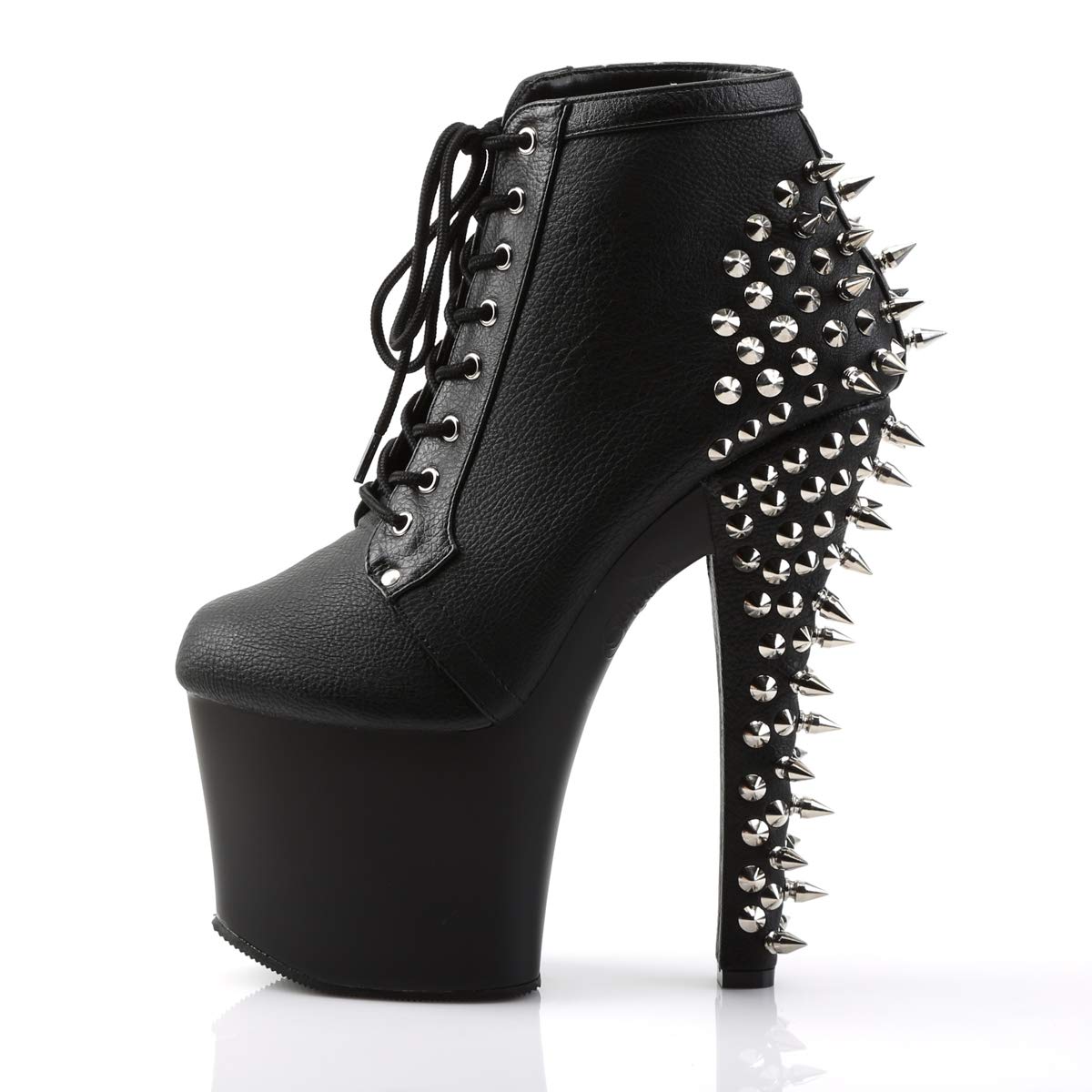 Pleaser FEARLESS-700-28 Blk Faux Leather/Blk Matte UK 4 (EU