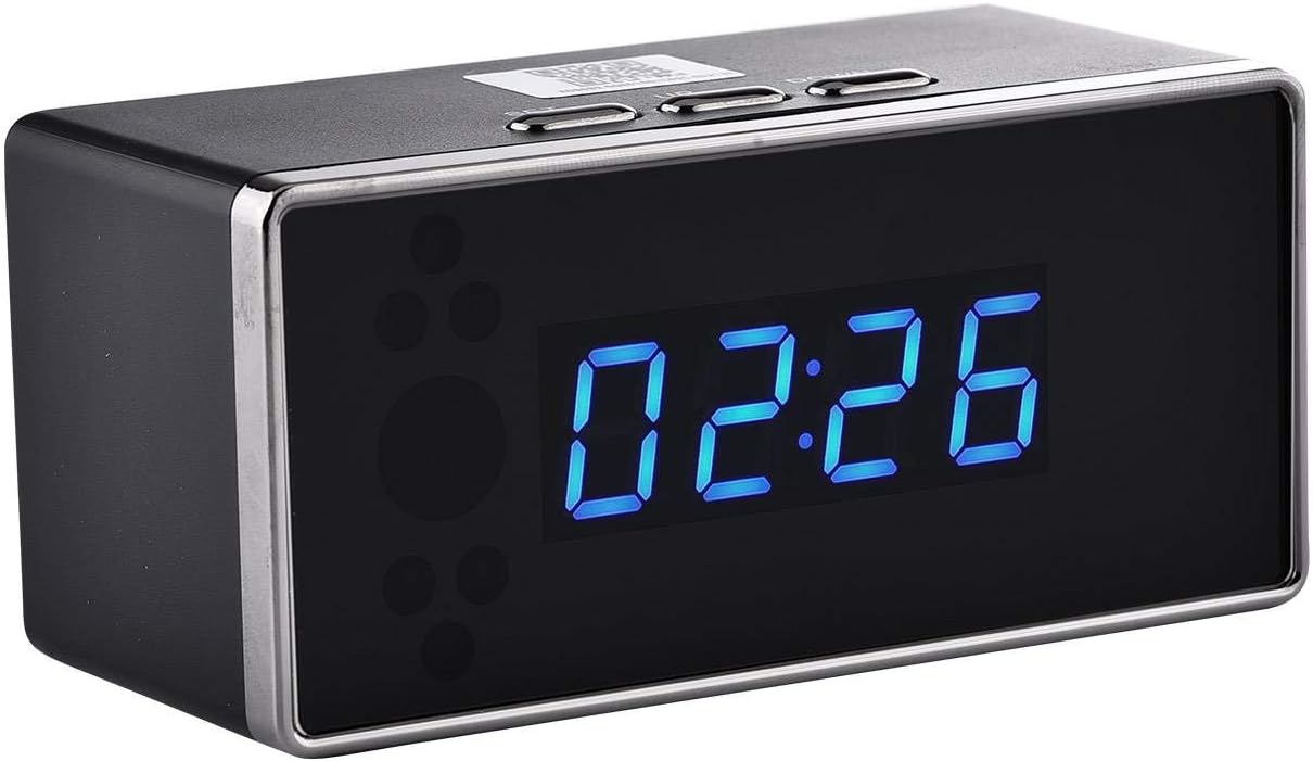 1080P Spy Hidden Camera Alarm Clock with Motion Detection, 140° Wide Angle Wireless WiFi Camera for Home Security, Surveillance Video Recorder Support iOS/Android/PC/Mac