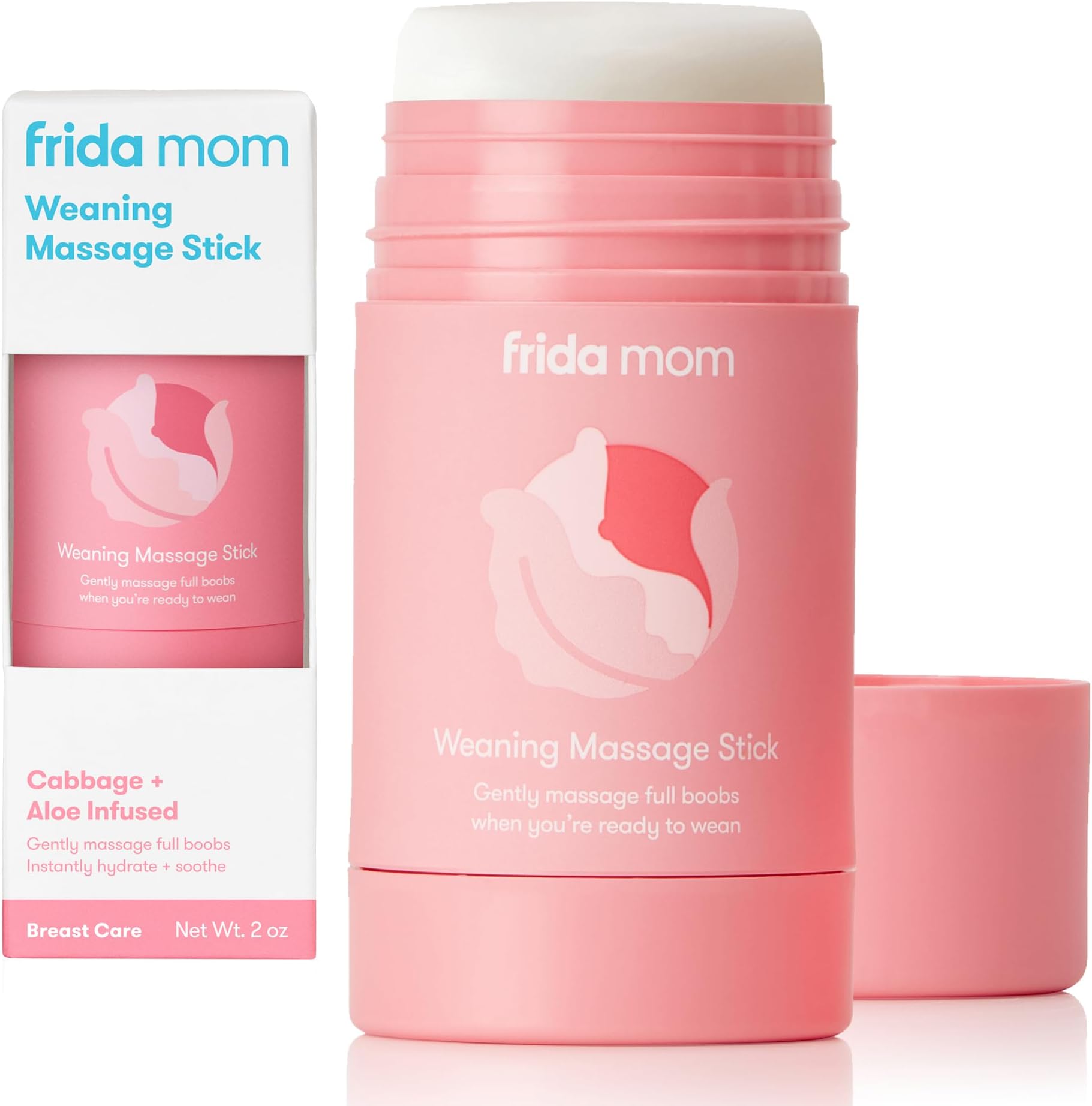 Frida Mom Weaning Massage Stick, Breast Milk Weaning Balm Stick, Stop Breastfeeding Naturally, Infused with Cabbage & Aloe