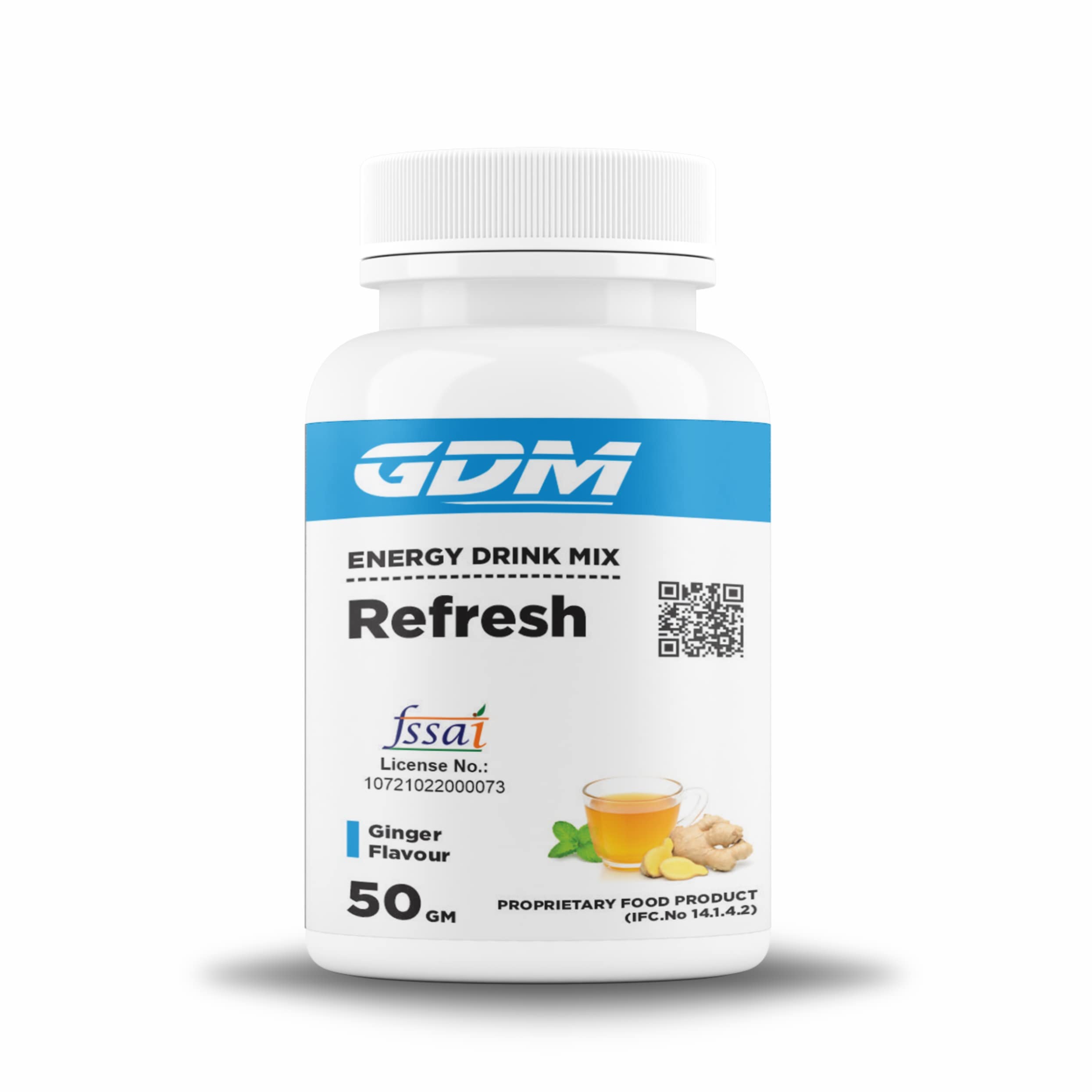 GDM Refresh Energy Drink for Refreshment and Mental alertness | 50g (50 Servings) | Ginger Flavor-image-40