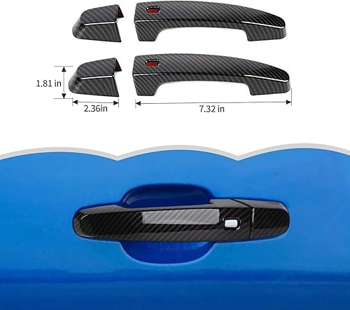 Miniatura 4 de RT-TCZ Cubierta de fibra de carbono para manija de puerta, accesorios exteriores para Chevrolet Camaro 2016-2023