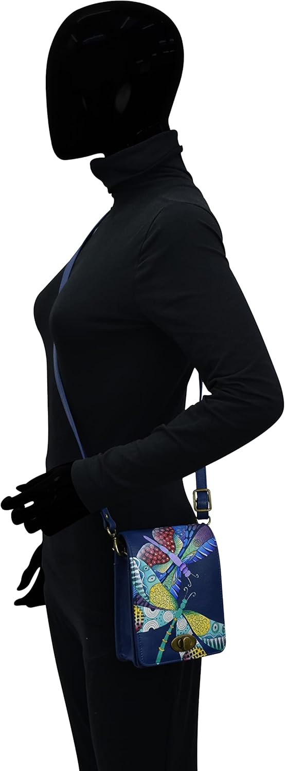 Anna by Anuschka Women's Hand-Painted Genuine Leather Flap Convertible