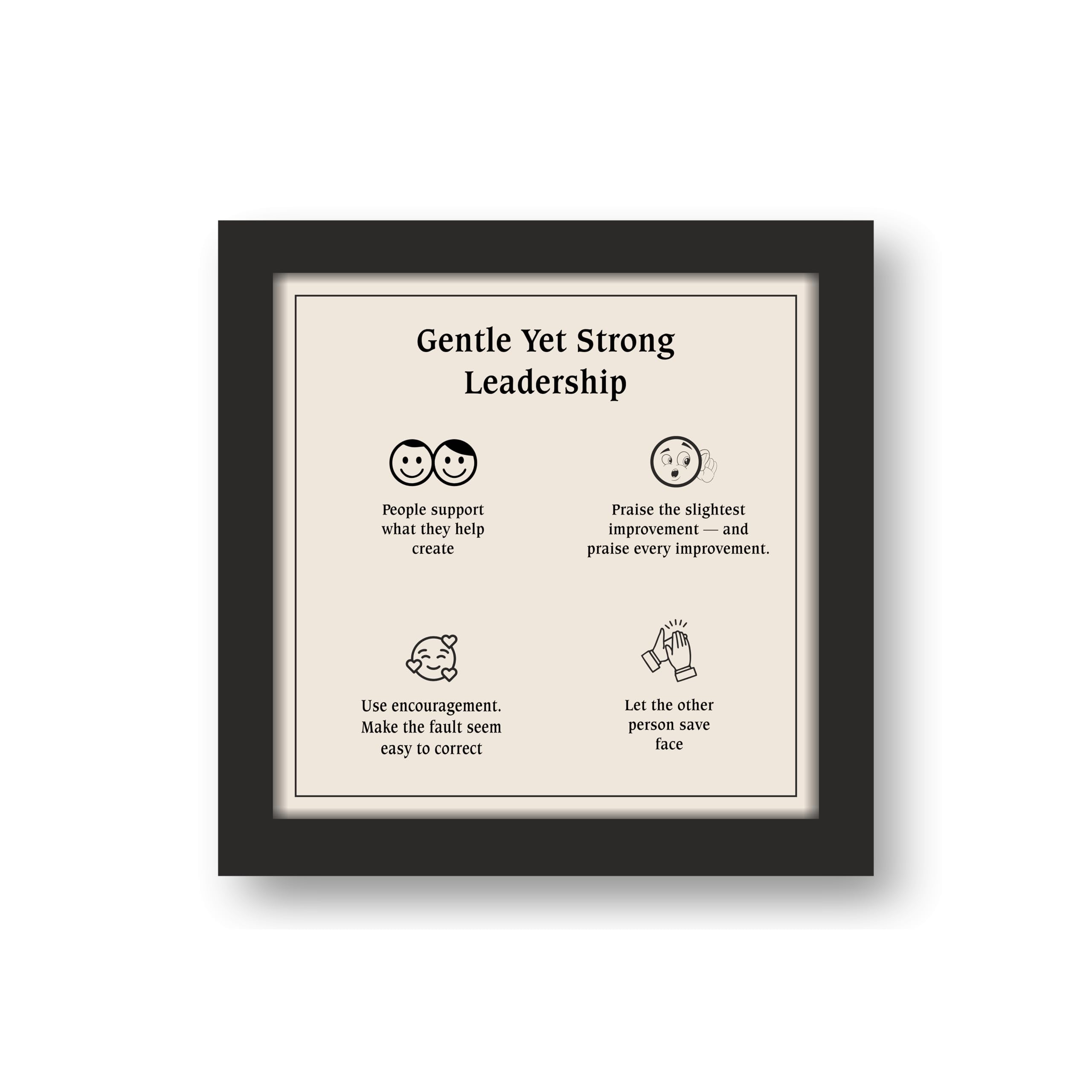 "Gentle Yet Strong Leadership Inspirational Framed Quote – 12 in x… – view 2