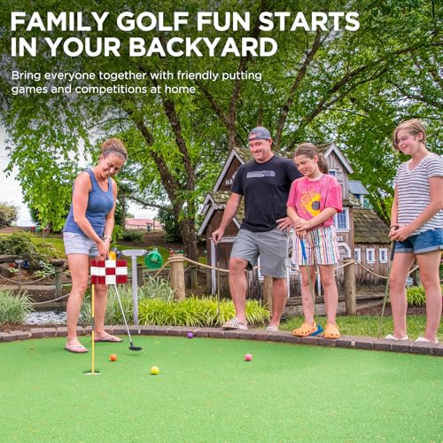 image for KINGTOP Miniature Golf Flagstick, Practice Putting Green Flags for Yar