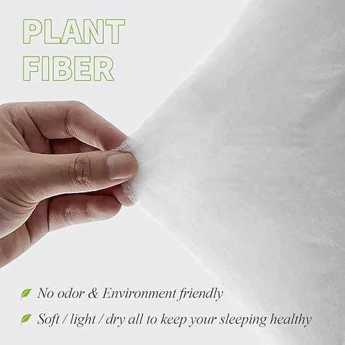 Miniatura 10 de Inserto de edredón con relleno alternativo, ultrasuave, funda de edredón de microfibra de doble cepillado, con costuras en cuadros y pestañas de