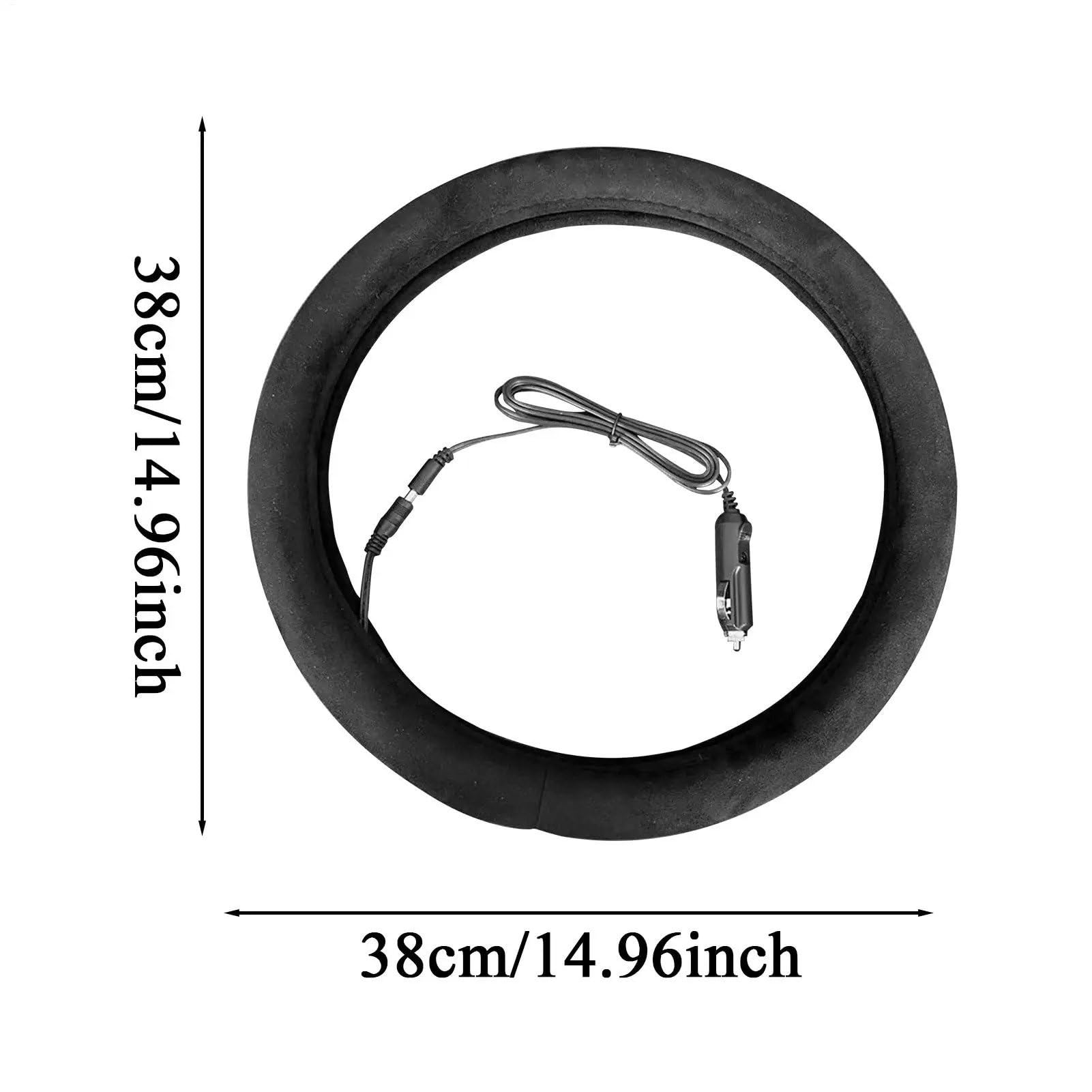 Winter Auto Lenkradschutz Lenkradheizung 12V, beheizt, warm, atmungsaktiv, Autozubehör, Lenkradbezug für LKWs, Pickups, Wohnmobile, Camping, täglicher Arbeitsweg