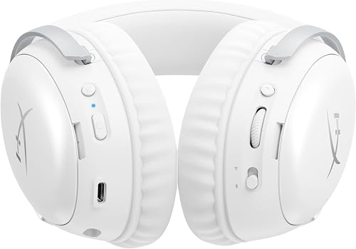HyperX Cloud III S – Wireless Gaming Headset | Multi-Platform, 2.4GHz, Bluetooth, Battery up to 120 Hrs 2.4GHz / 200 Hrs Bluetooth, 53mm Angled Drivers, 10mm Detachable Mic, Customizable – White - 8