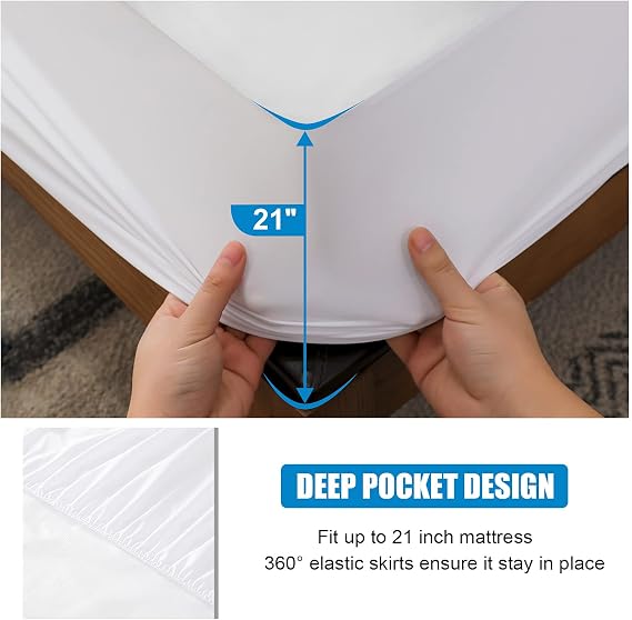 4 Pack Mattress Protector Full Size Waterproof