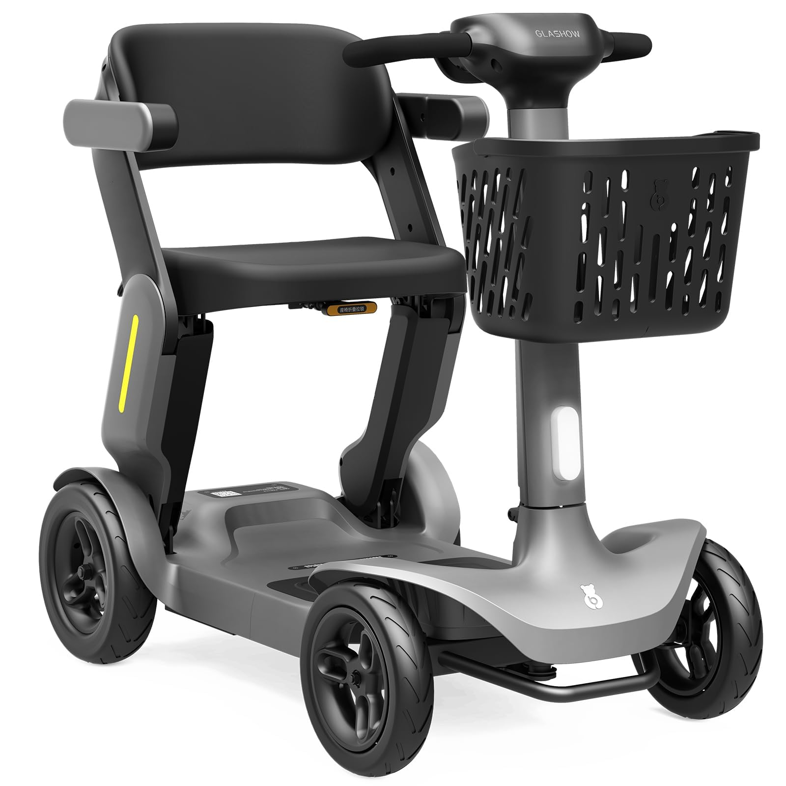 Folding Mobility Scooter for Adults, Seniors - 25 Miles Range, Improved Safety, Large Outdoor Wheels, Fold up Mobility Scooter for Travel with Removable Battery & LED Headlight