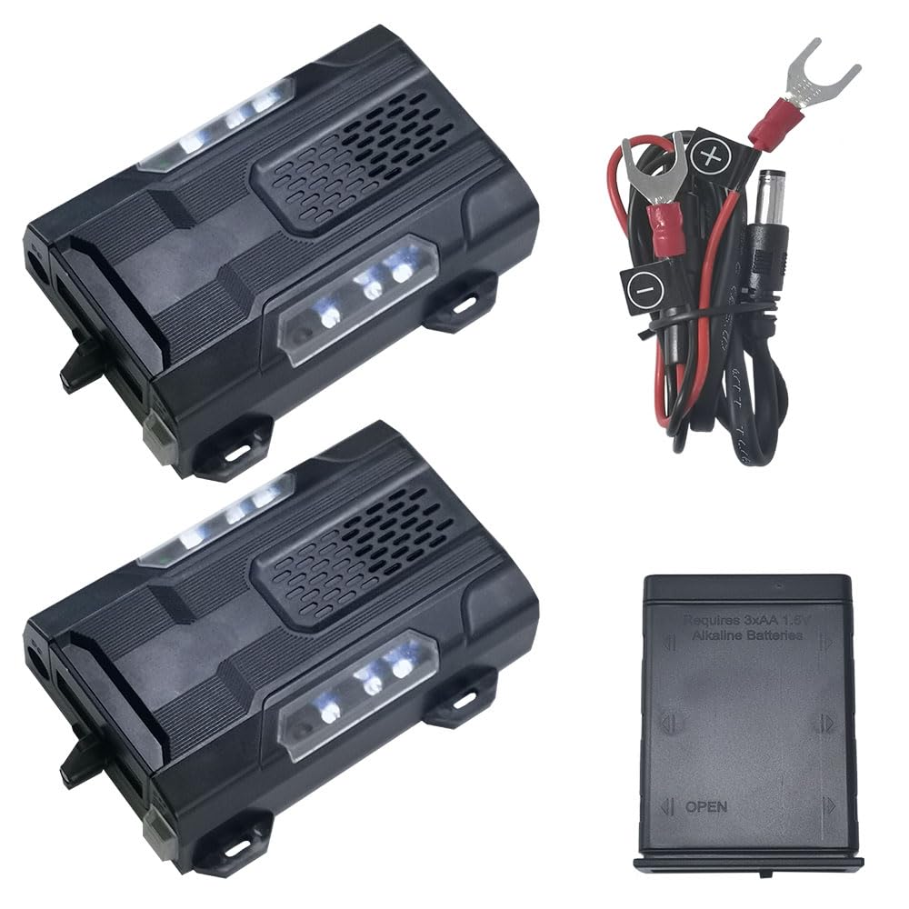 2X Repelente de martas para Coche: Ultrasonidos y Luces Intermitentes, Protección eficaz a Largo Plazo contra martas, Conexión a batería de Coche de 12V, Dispositivo automático de Repelente