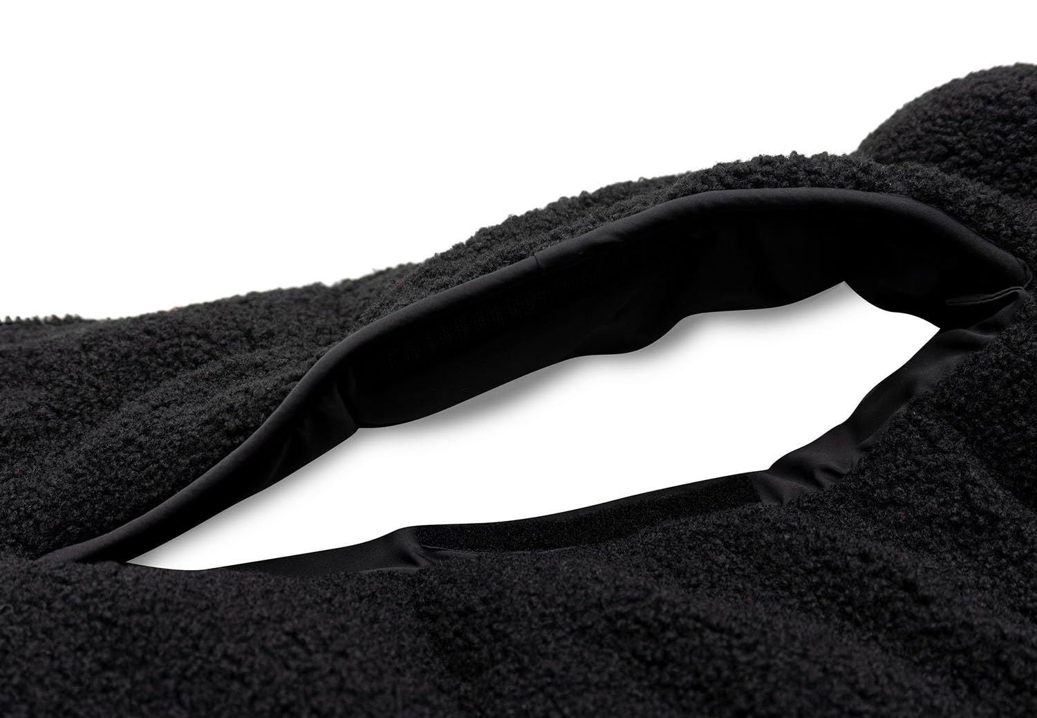 Jollein Fußsack Black - Für Buggy und Kinderwagen - Für 3-Punkt- und 5-Punkt-Gurt - Mit Teddy Gefütterter Fußsack Kinderwagen - Wasserabweisend - Schwarz