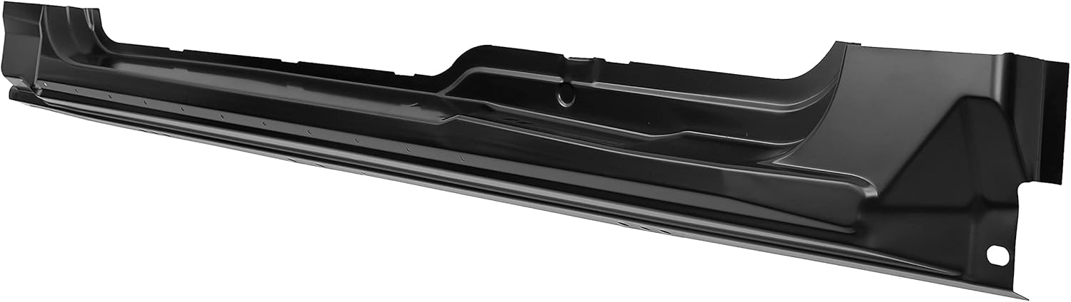 ECOTRIC Rocker Panel Guard Compatible with 2009-2014 Ford F150 Super Cab Extended Cab Truck Rust Repair Pair Black