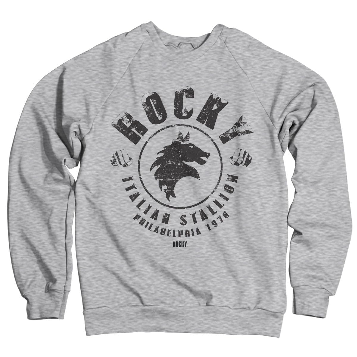 Rocky Licenza Ufficiale Italian Stallion Felpa (Heather Grigio)