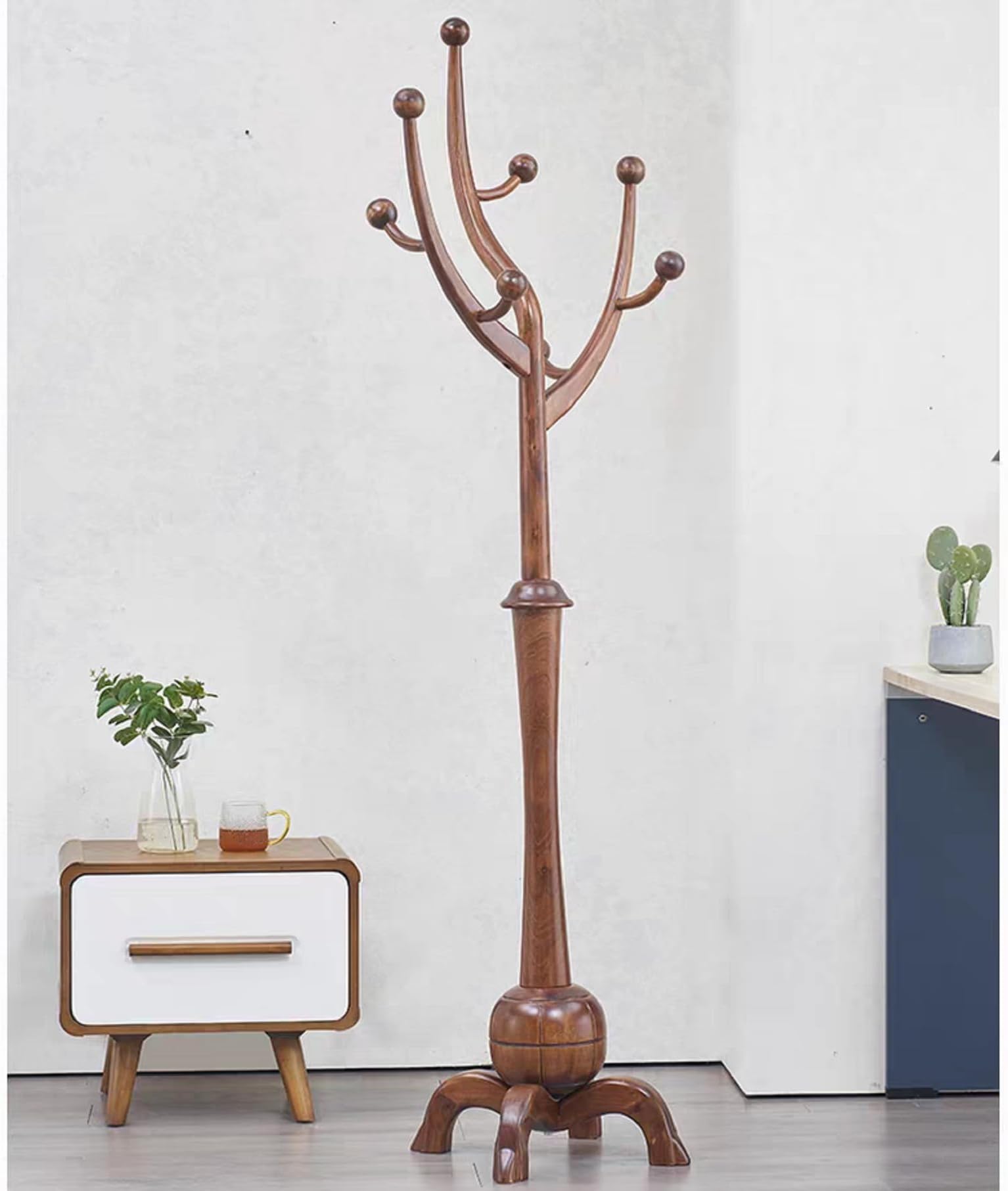 Amazon.com: Sceobdok Wooden Coat Rack Freestanding, 70.9