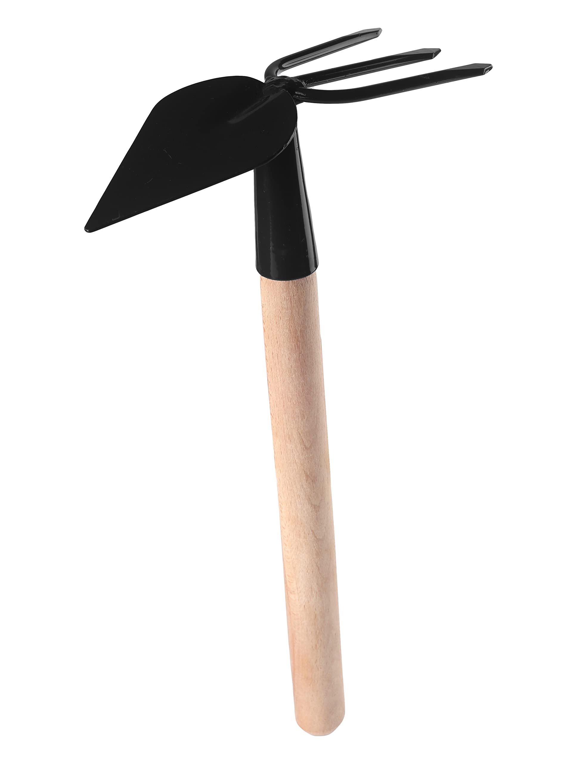 Garronda Doppia Zappa da Giardino a Forma di Cuore con Tridente Piccola Zappa con Rastrello GD-0007 (Zappetta per erbacce: nera, a forma di cuore)