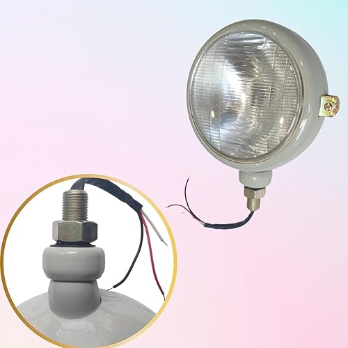 Miniatura 10 de Faros delanteros de tractor marfil+luces laterales estilo mayordomo con bombilla de 12 V compatible con David Brown 700 800 900 1200 Series Massey