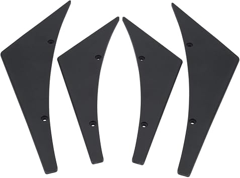 Front Bumper Spoiler Pack of 4 Car Front Bumper Lip Splitter Fins Canards Body Spoiler Universal (Black)