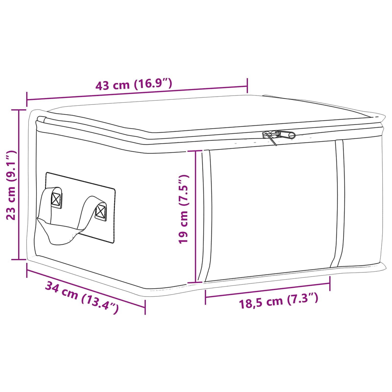 Scatola portaoggetti con finestra laterale trasparente, set da 2 pezzi, color crema, pieghevole, salvaspazio, con manici, ideale per armadio, scaffale, camera da letto, ufficio, bagno e
